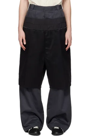 Maison Margiela Gray & Black Layered Trousers