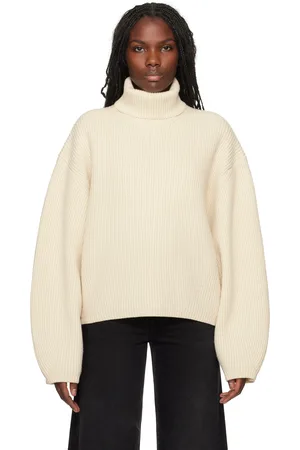 Totême Off-White Ribbed Turtleneck