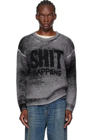 R13 Black & Gray Boyfriend Sweater