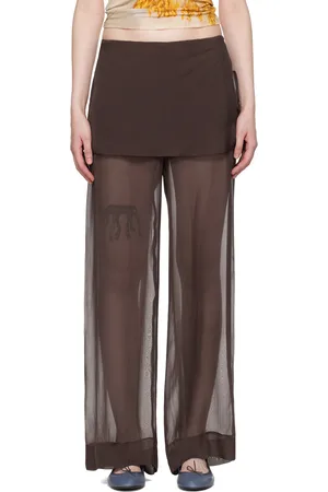 Paloma Wool Brown Silk Archive Trousers