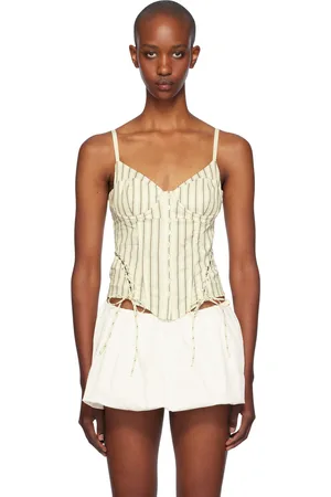 Miaou Off-White Christina Corset Top