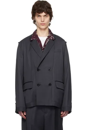 SACAI Gray Doeskin Blazer