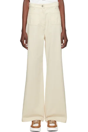 Max Mara Off-White Wide Jeans