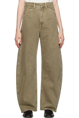 LEMAIRE Green High Waisted Curved Jeans