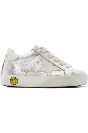 Golden Goose Baby Silver & Off-White Super-Star Classic Sneakers