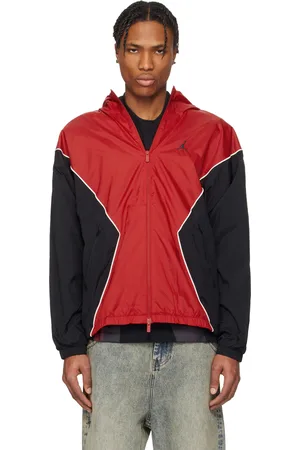 Nike Red & Black Jordan Brooklyn Hooded Draft Jacket