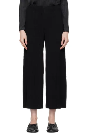 Issey Miyake Black Hatching Trousers
