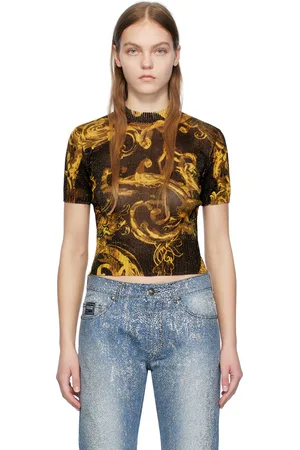 VERSACE Black Graphic T-Shirt