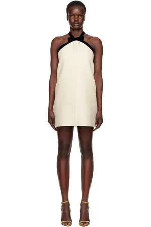 Tom Ford Off-White Bow Detail Minidress