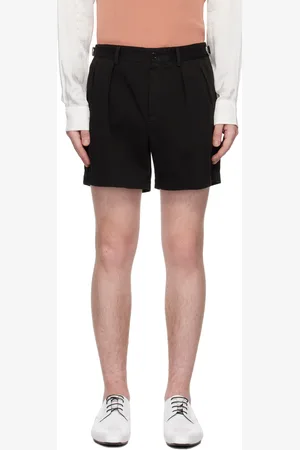 DRIES VAN NOTEN Black Pleated Shorts