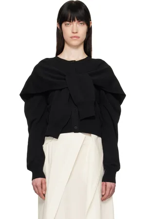 Issey Miyake Black Four-Sleeved Cardigan