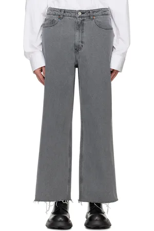 Recto Gray Low Rise Wide Jeans