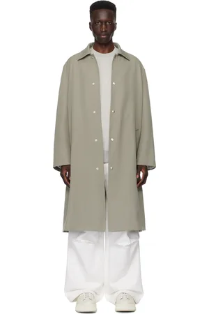 Jil Sander Green Press-Stud Coat
