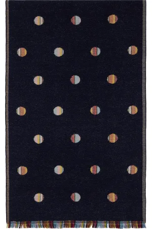 Paul Smith Navy Signature Stripe Polka Dot Scarf