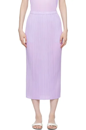 PLEATS PLEASE ISSEY MIYAKE Purple Monthly Colors April Midi Skirt