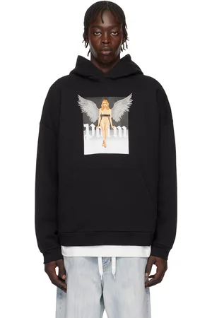 Palm Angels Black Pin Up Hoodie