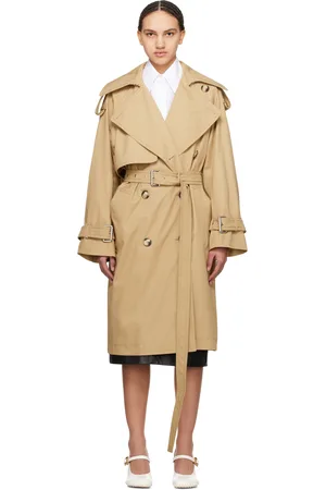 Sportmax Beige Ricamo Trench Coat