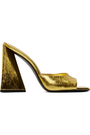 The Attico Gold Devon Mules