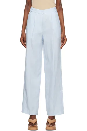 REMAIN Birger Christensen Blue Straight-Leg Trousers
