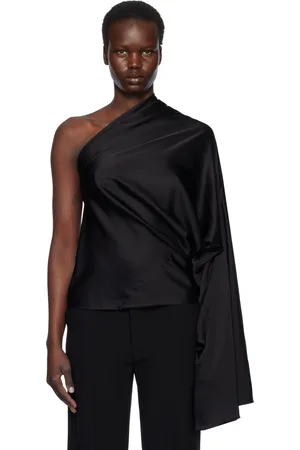 Rick Owens Black Hollywood One Sleeve Top