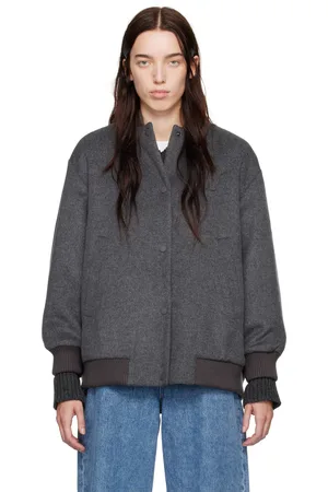 Max Mara Gray Adorni Bomber Jacket