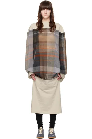 BLESS Beige Nº78 Backfrontals Midi Dress