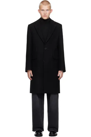 Ami Black Two Buttons Coat