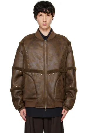 Feng Chen Wang Stud Faux-Leather Jacket
