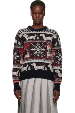 Thom Browne Multicolor Holiday Hector Mohair Crew Neck Sweater