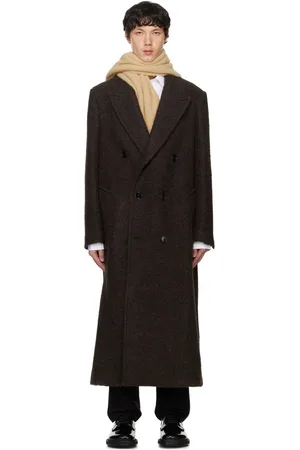 Ami Brown Double-Breasted Coat