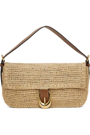 Staud Tan Harlow Raffia Bag