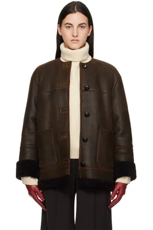 Max Mara Brown Borbone Shearling Jacket