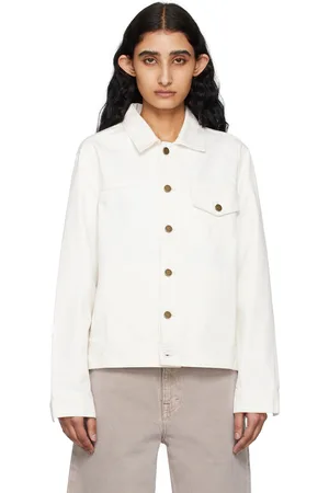 Carter Young SSENSE Exclusive White Arch Denim Jacket