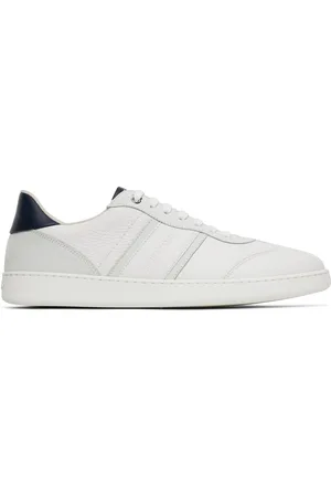 Salvatore Ferragamo White Low Top Signature Sneakers