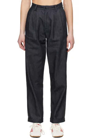Carter Young Navy Pleated Jeans