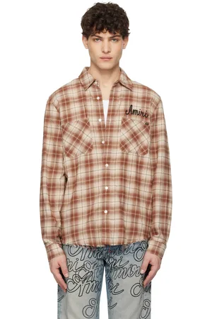 AMIRI Brown Shotgun Flannel Shirt