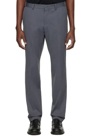 HUGO BOSS Gray Slim-Fit Trousers