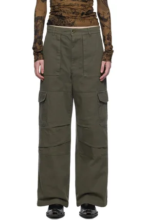 Acne Studios Khaki Relaxed-Fit Cargo Pants
