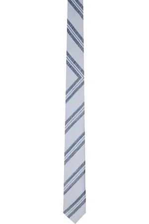 DRIES VAN NOTEN Blue Striped Tie