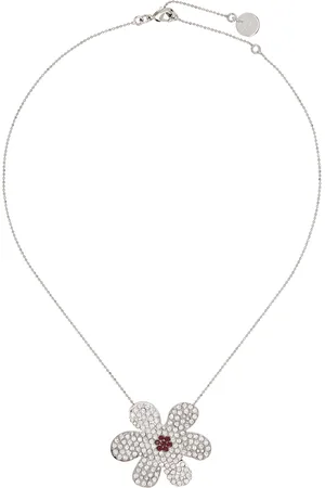 Marni Silver Daisy Pendant Necklace