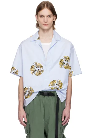 Kenzo Blue & White Paris VERDY Edition Short Sleeve Shirt