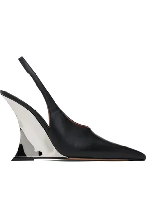 PARIS TEXAS Black Nina Slingback Heels