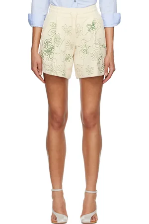 DRIES VAN NOTEN Off-White Embroidered Shorts