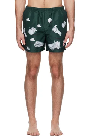 Casablanca Green Printed Swim Shorts
