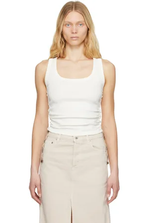 Burberry White Festival Cotton Tank Top