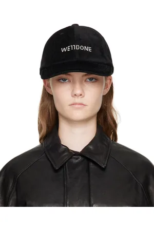 We11 Done Velvet-Denim Cap