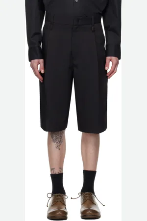 WOOYOUNGMI Black Pleated Shorts