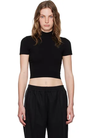 Alexander Wang Black Logo-Embossed T-Shirt