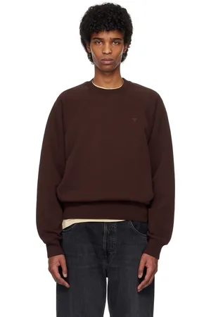 Ami Burgundy Cotton Tonal Ami de Coeur Sweatshirt