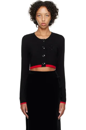 Ganni Black Cropped Cardigan